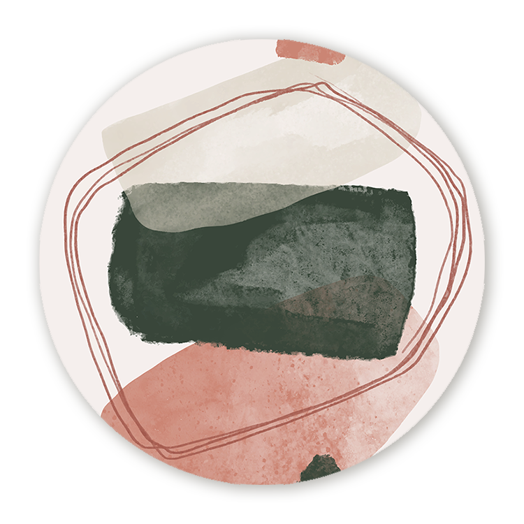 Muurcirkel Abstracte Kunst 2