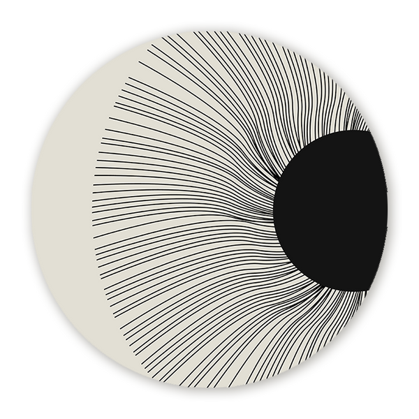 Muurcirkel Silhouette Boho Art