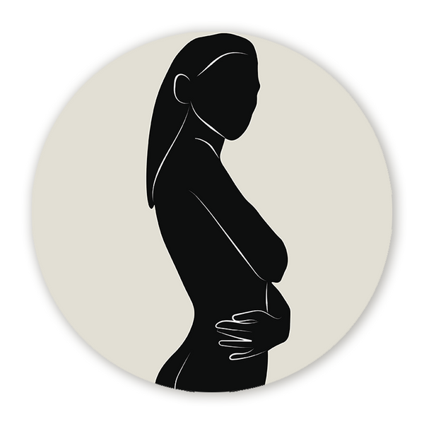 Muurcirkel Silhouette Women Boho