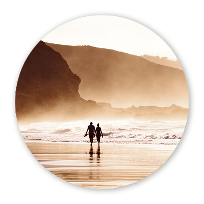 Ronde Schilderijen Zee & Strand
