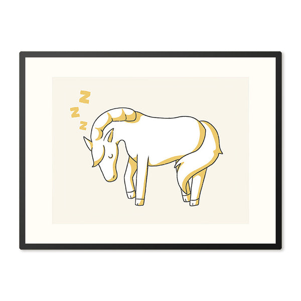 Poster in Lijst Slapend Paard