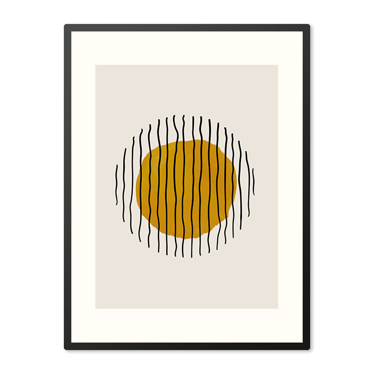 Poster in Lijst Scribble Geel