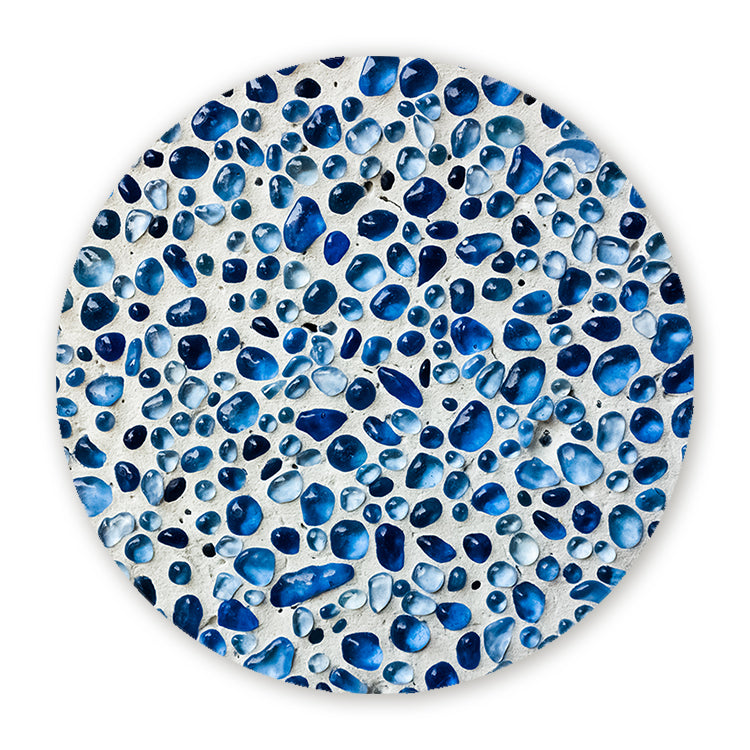Muurcirkel Blue Terrazzo