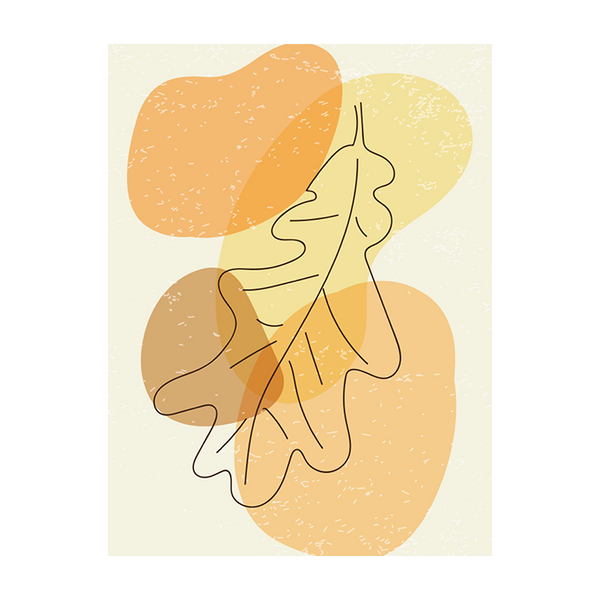 Schilderij Vallend Eikenblad