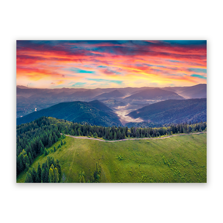 Schilderij Zonsopkomst in Karpaten