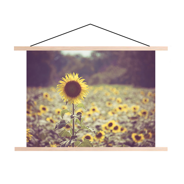 Textielposter Retro Zonnebloem