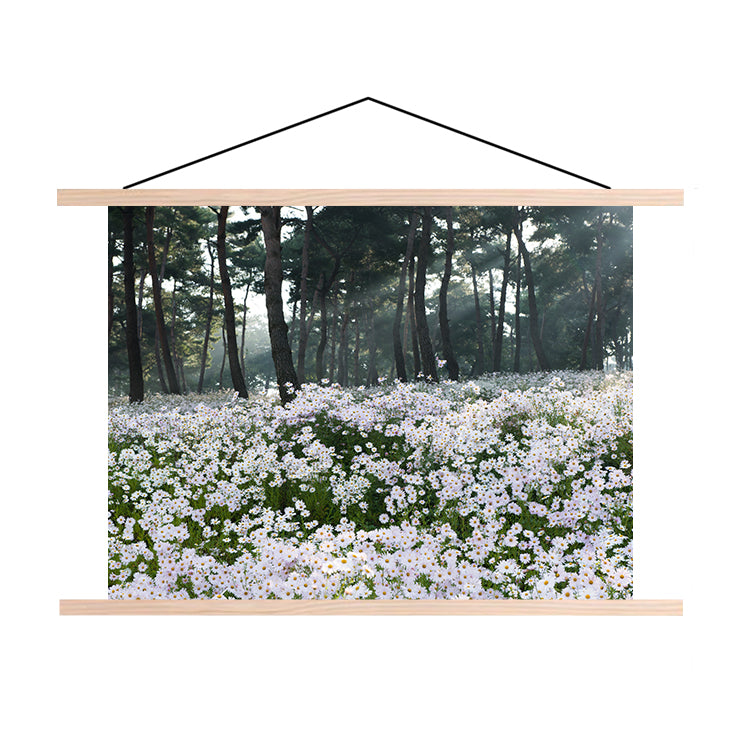 Textielposter Madeliefjesveld aan de Bosrand