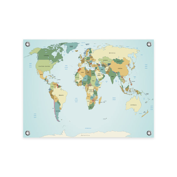 Tuinposter Wereldkaart World Map