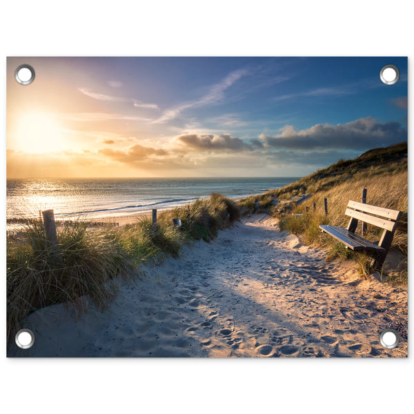 Tuinposter Strandpad naar Zee