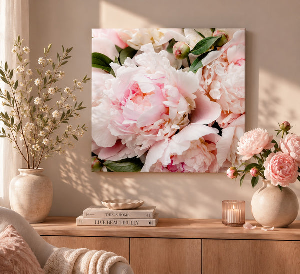 Schilderij Pioenrozen in Bloei