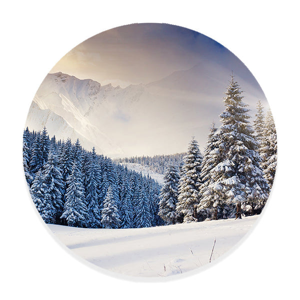 Muurcirkel Winterlandschap bij Avondschemering