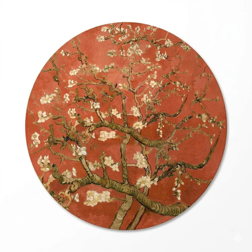 Zelfklevende Muursticker - Amandelbloesem Koraalrood