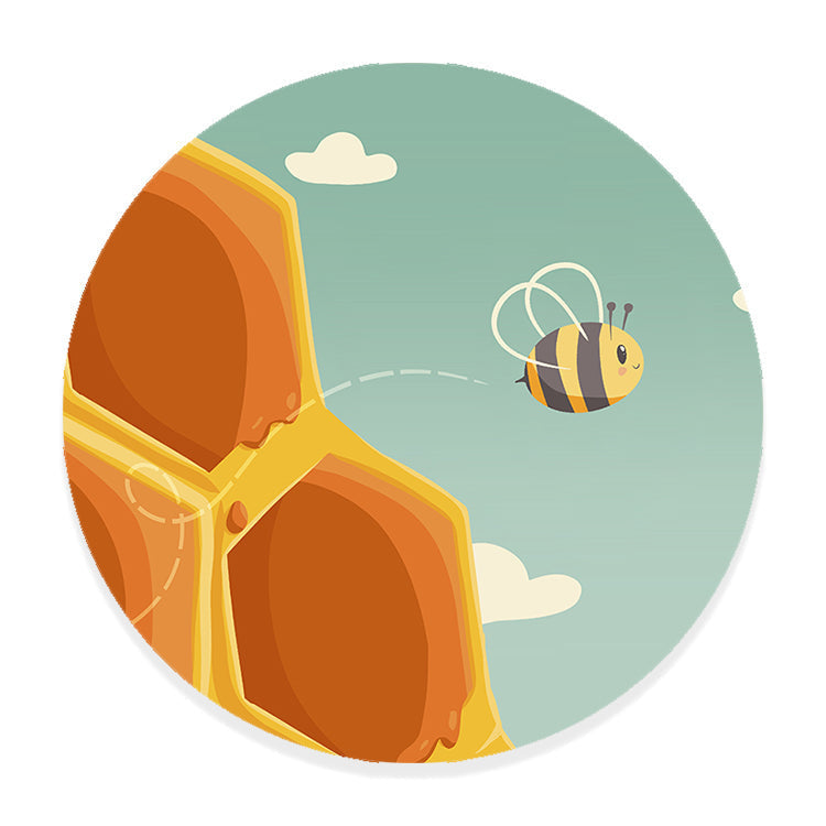 Muurcirkel Bee Happy