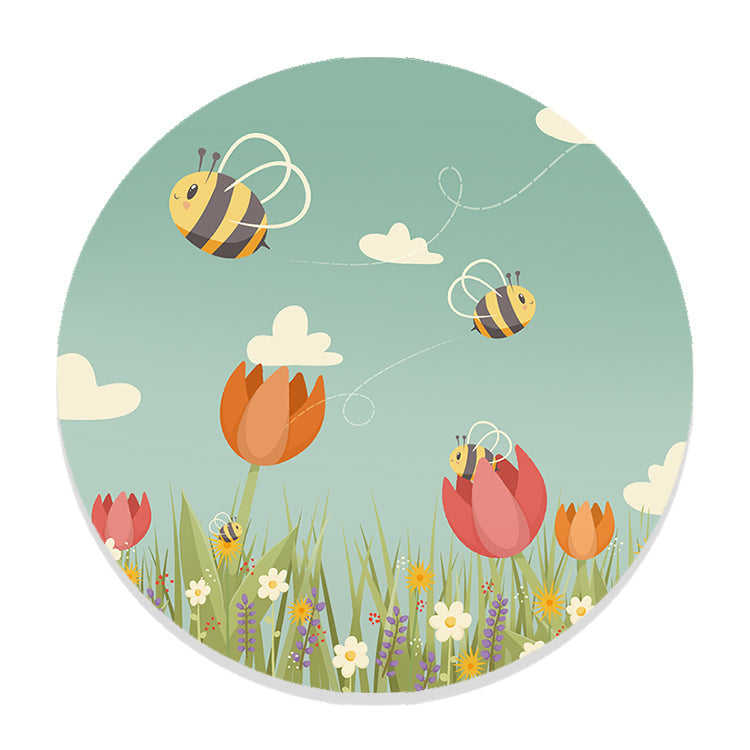 Muurcirkel Tulpen & Bijen